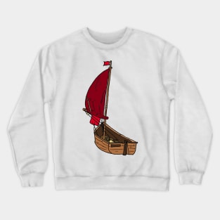 Red sail dinghy Crewneck Sweatshirt